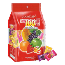 一百份（cocoaland LOT100）果汁软糖芒果味混合马来西亚高端进口糖果 休闲零食喜糖qq糖 什果口味1000g-约140颗59.9元 (满2件9折,券后省3)