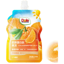 小程序、PLUS包邮：都乐（DOLE）胶原蛋白肽果冻香橙风味150g*8袋 可吸果冻 【临期清仓】13.9元（需领券1.73元/袋）小程序支付（26年1月到期）