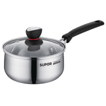 苏泊尔（SUPOR） 奶锅 304不锈钢加厚小红圈汤锅宝宝辅食锅家用婴儿煮奶锅泡面锅 ST18H1 2-3人用 18cm