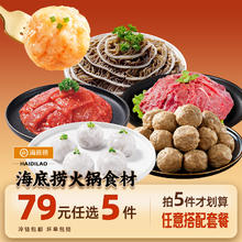 海底捞 火锅食材肉类任选5件13.8元（需买5件，需用券）