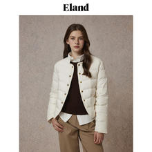 E·LAND 衣恋 ELAND衣恋秋冬简约时尚羽绒服上衣女短款 象牙白/白色(39)Ivory L719元