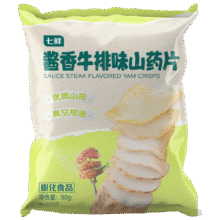 七鲜 酱香牛排味山药片90g*1袋1.9元包邮（需试用）