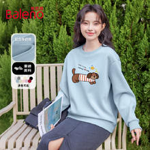 Baleno 班尼路 圆领卫衣女装 圆卫:雾霾蓝#Z辣条狗 L29.9元（需买2件，需用券）