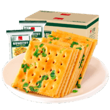 PLUS会员: 泓一 香葱苏打饼干 休闲零食 整箱装 1kg*1箱8.5元包邮