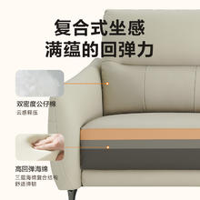 国家补贴：喜临门 Sleemon 客厅现代简约小户型20240靠墙电动沙发 雪松3003元使用淘金币可低至3003元
