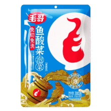 临期：毛哥 鱼酸菜泡菜免切免洗300g*6袋*2件27.41元包邮（合13.71元/件）