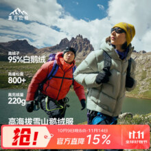 喜马拉雅玉龙鹅绒服800蓬95绒-20°C雪山攀登专业户外抗寒防风高蓬羽绒服 藻灰绿 XL
