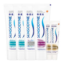 淘金币可用：SENSODYNE 舒适达 抗敏感牙膏成人含氟薄荷去牙渍防蛀去黄早亮白晚护龈CP套装（六只装）