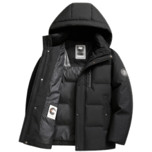 雪中飞鹅绒羽绒服男士短款脱卸帽加厚保暖休闲商务秋冬外套男装170649元 (每满699减95,券后省50,月销1000+)