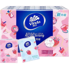 维达（Vinda）帕纸迷你便携纸巾4层草莓印花餐巾纸*12包（甜心莓莓) 4层 维达草莓手帕 4层 5片*12包4.99元（需试用）