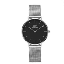 DanielWellington简奢石英欧美腕表32mm银边黑盘银色钢带-DW162459.5元（需领券）