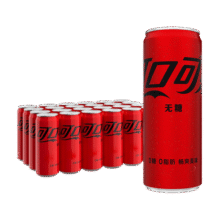 可口可乐（Coca-Cola）零度 Zero 无糖汽水 碳酸饮料 330ml*24摩登罐51.7元 (满2件9.50折)