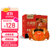 鲜京采 鲜活大闸蟹 去绳足重 全母蟹2.5两 4对8只