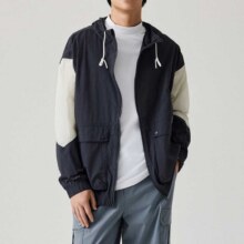 安踏 运动外套春秋季时尚长袖男装休闲百搭夹克梭织男士休闲上衣开衫93元（超V会员价，有首单礼金价格更低）