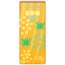 巴布豆（BOBDOG）新菠萝拉拉裤L码36片(9-14KG)大码婴儿尿不湿 弱酸成长裤柔软超薄50元 (满190减82,券后省20,月销1w+)