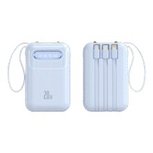 需领券:倍特源 【3c认证丨可上飞机】充电宝20000mah 蓝色【自带四线+国产电芯】