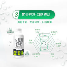 悦鲜活 鲜牛奶 原生高钙鲜奶 450ml*3瓶 低温奶巴氏杀菌乳