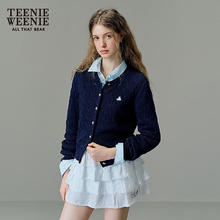 TEENIE WEENIE 小熊女装毛衣新款黄色针织衫空调开衫 藏青色 S699元