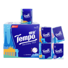 得宝（TEMPO）一博同款 手帕纸 欧式印花7张*12包 4层6.9元（弹窗7-6券 到手0.9元）