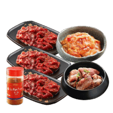 汉拿山烤肉套餐5~6人  生鲜牛肉食材烧烤半成品套餐韩式户外家庭家用 1900g（含赠品到手9包肉1个料）289元 (满229减150,券后省20)