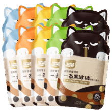 喔喔（WOWO）猫条猫零食 成猫通用猫湿粮 猫草鸡肉金枪鱼蛋黄 营养肉条 【5种口味】共100条93.33元