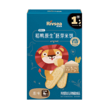 禾泱泱婴幼儿稻鸭原生胚芽米饼原味16g宝宝零食锻炼宝宝自主抓握