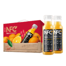 农夫山泉100%纯果汁NFC橙汁300ml*10瓶整箱中秋礼盒鲜果冷压榨0添加剂饮料51.37元/箱（需拍三件＋凑单）