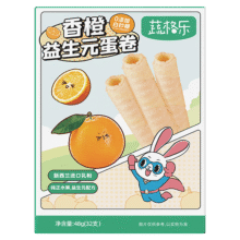 首购：蔬格乐 香橙益生元果味蛋卷48g、32支、无糖3.4元包邮（需试用）