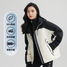鸭鸭（YAYA）城市轻户外羽绒服女士2024新款运动防风冬季保暖连帽时尚厚外套MY 黑色 YE4B603742H S499元 (满400减200,券后省10)