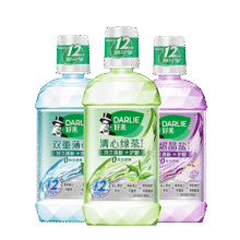PLUS：好来(原黑人)清新护龈漱口水3支共750ml温和零酒精口味新老包装随机发