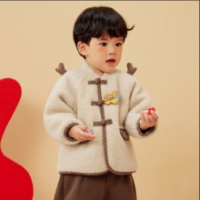 Mini Bala 迷你巴拉巴拉 非遗联名羊羔绒儿童外套 110cm