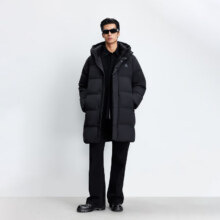 杰克·琼斯（JACK&JONES）冬季男装潮流时尚外套 百搭字母反光印花连帽中长款羽绒服男士厚款1711元（合570.33元/件）