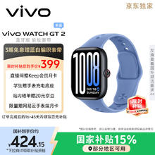 国家补贴、限地区：vivo WATCH GT 2 冰湖蓝 超窄边高亮大屏 照片表盘一碰换 33天蓝牙续航 智能手表404.15元