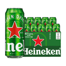 微信端:Heineken/喜力 经典款黄啤 罐装啤酒 500ml 10罐*3件153.6元（合51.2元/件）