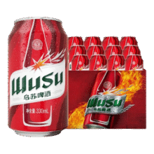 乌苏啤酒（wusu）京东自营 大红乌苏330ml*6罐?塑膜装13.9元