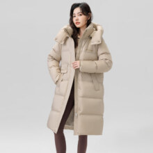 再降价：雪中飞 女士中长款连帽羽绒服134.65元、包邮
