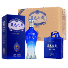蓝色之都洋河镇JZ严选白酒蓝色之都 500ml*6 52度浓香型 贈三个礼袋 52度 500mL 6瓶199元 (满399减130,券后省200)
