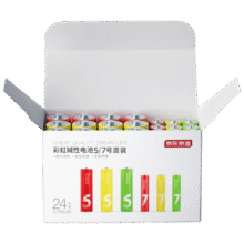 J.ZAO/京东京造 5号7号混装 彩虹电池 碱性电池 超性能环保无铅汞 24节19.99元