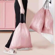 加厚垃圾袋抽绳式冰莓粉 100只*1卷3.07元（需领券）