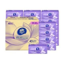 维达（Vinda）抽纸 棉韧3层M码超大尺寸 3层 100抽*20包 整箱装合27.57元/件（共60包）
