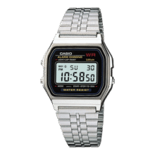 卡西欧（CASIO）经典复古小方块 简约休闲时尚学生电子手表 钢带防水中性情侣表 A159WA-N1DF309元 (满299减150,券后省30)
