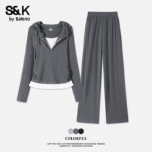 Baleno 班尼路 S&K系列 女士假两件连帽外套+直筒长裤运动套装￥69.89 4.4折