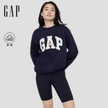 Gap 盖璞 25年秋季新款 男女同款大logo圆领抓绒卫衣 852079新低96元包邮