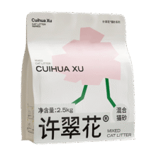 许翠花 植物混合猫砂 钠基矿不易粘底易结团强吸水 钠基矿混砂单包 2.5kg19.6元