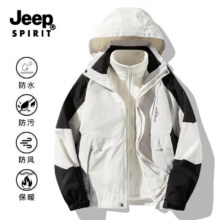 JEEP SPIRIT吉普 男女抓绒内胆三合一冲锋衣89元、包邮
