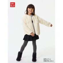 优衣库 童装女童仿羊羔绒 保暖外套25秋冬新款483244 01 乳白色74.5元（需领券）