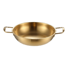 韩式泡面锅小汤锅家用海鲜干锅金色 18cm2.55元（需领券）
