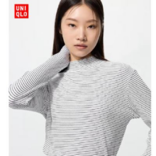 20点开始：优衣库 女装罗纹条纹高领T恤 481026