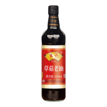 界中草菇老抽520ml上色家用红烧家用炒菜凉拌提鲜酿造酱油 520毫升*3瓶