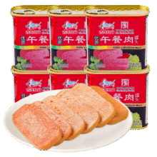 古龙优质午餐肉罐头340g*6罐 应急儿童早餐零食火腿肠烧烤火锅泡面169.72元（需领券，合42.43元/件）